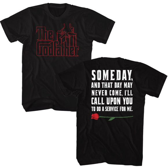Godfather-Godfather Do A Service For Me-Black Adult S/S T-Shirt ***F&B*** - Black