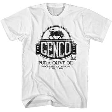 Godfather-Godfather Genco Pura Olive Oil-White Adult S/S T-Shirt - White