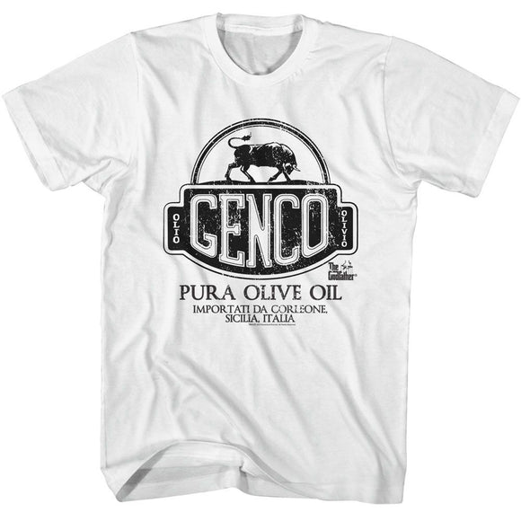 Godfather-Godfather Genco Pura Olive Oil-White Adult S/S T-Shirt - White