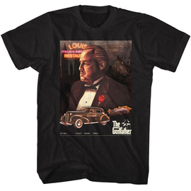 Godfather-Godfather Poster Collage Neon-Black Adult S/S T-Shirt - Black