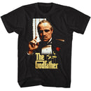 Godfather-Godfather Gold Logo Point-Black Adult S/S T-Shirt - Black