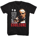 Godfather-Godfather Offer He Cant Refuse Corleone-Black Adult S/S T-Shirt - Black