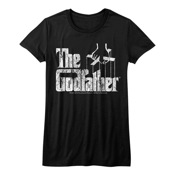 Godfather-Distress Copy-Black Ladies S/S T-Shirt - Black