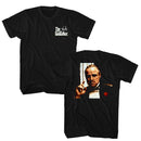 Godfather-Godfather Corleone F B-Black Adult S/S T-Shirt ***F&B***-S - Black
