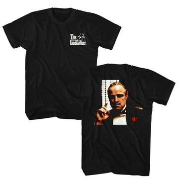 Godfather-Godfather Corleone F B-Black Adult S/S T-Shirt ***F&B***-S - Black