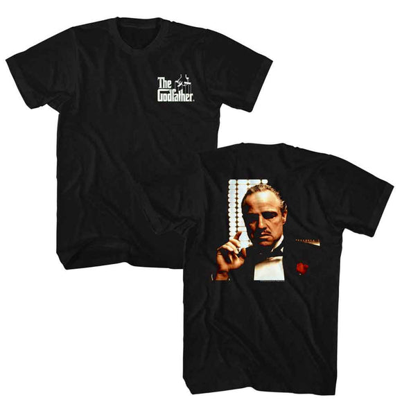 Godfather-Godfather Corleone F B-Black Adult S/S T-Shirt ***F&B***-S - Black
