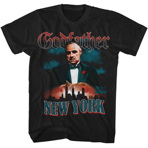 Godfather-Godfather New York-Black Adult S/S T-Shirt - Black