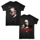 Godfather-Godfather Repeat Text F B-Black Adult S/S T-Shirt ***F&B***-S - Black