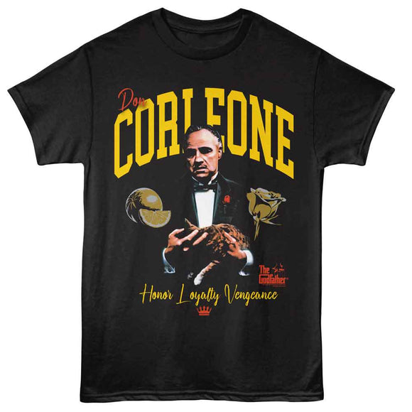 Godfather-Godfather Honor Loyalty Vengeance-Black Adult S/S T-Shirt - Black