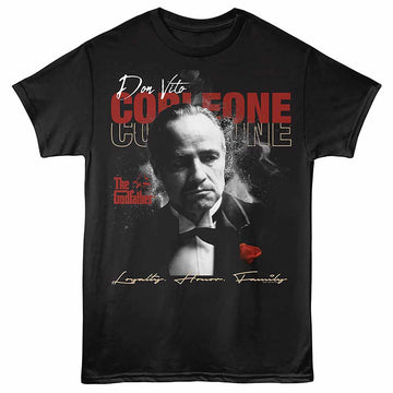 The Godfather Loyalty Honor Family Black Adult T-Shirt