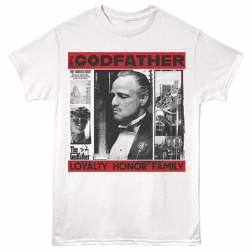 The Godfather Loyalty Honor Family White Adult T-Shirt