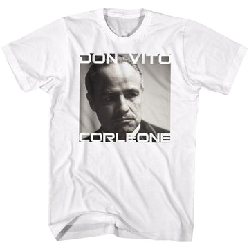 Godfather-Don Vito-White Adult S/S T-Shirt - White