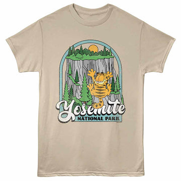 Garfield Yosemite Climb Sand Adult T-Shirt