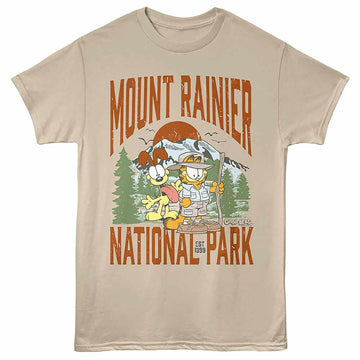 Garfield Mount Rainier Hike Sand Adult T-Shirt