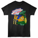 Garfield Vegas Lounging Black Adult T-Shirt