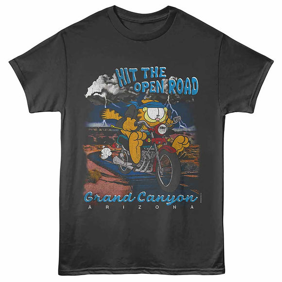 Garfield Open Road Grand Canyon Smoke Adult T-Shirt