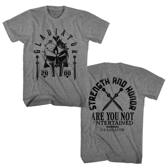 Gladiator-Gladiator Are You Not Entertained-Graphite Heather Adult S/S T-Shirt ***F&B***-S - Graphite Heather