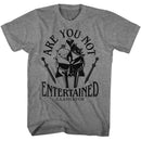 Gladiator-Gladiator Are You Not-Graphite Heather Adult S/S T-Shirt - Graphite Heather
