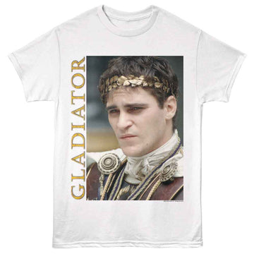 Gladiator-Gladiator Commodus Portrait-White Adult S/S T-Shirt - White