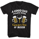 Golden Tee-Golden Tee A Good Day-Black Adult S/S T-Shirt - Black