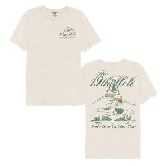 Golden Tee-Golden Tee 19Th Hole F B-Ivory Adult S/S Comfort Color T-Shirt ***F&B***-S - Ivory