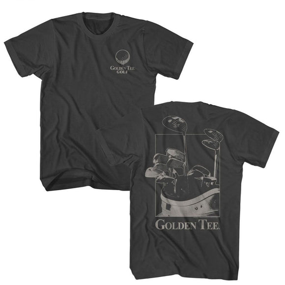 Golden Tee-Golden Tee Golf Clubs F B-Smoke Adult S/S T-Shirt ***F&B*** - Smoke