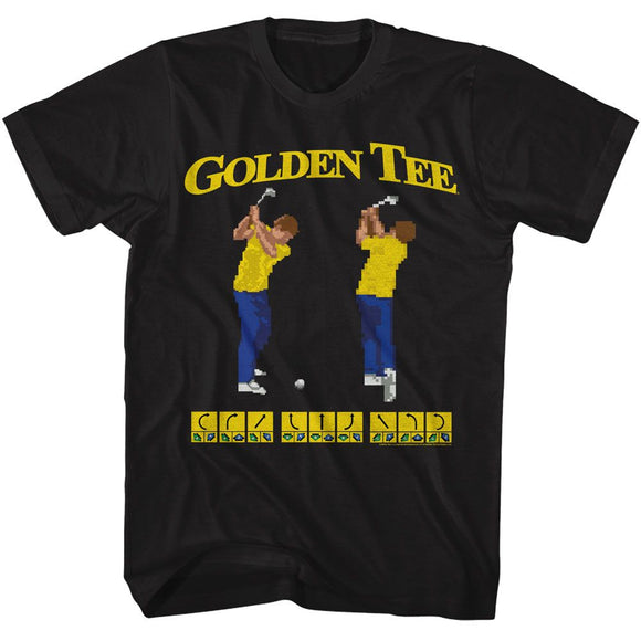 Golden Tee-Golden Tee Swings-Black Adult S/S T-Shirt - Black