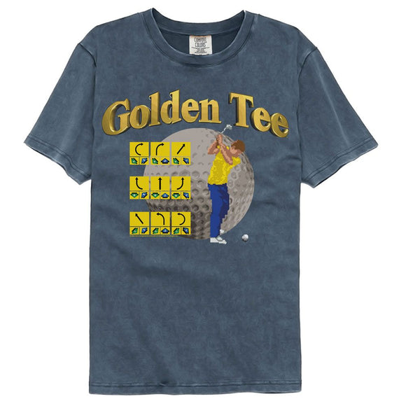 Golden Tee-Golden Tee Swings List-Denim Adult S/S Comfort Color T-Shirt - Denim