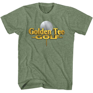 Golden Tee-Golden Tee Logo-Military Green Heather Adult S/S T-Shirt - Military Green Heather