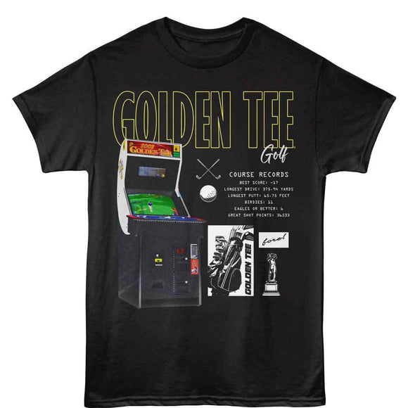 Golden Tee-Golden Tee Large Game Cabinet-Black Adult S/S T-Shirt - Black