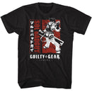 Guilty Gear-Guilty Gear Blocked Out Sol-Black Adult S/S T-Shirt - Black