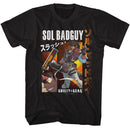 Guilty Gear-Guilty Gear Sol Badguy-Black Adult S/S T-Shirt - Black