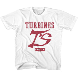 Gundam-Gundam Turbines Logo-White Youth S/S T-Shirt-Xs (5-6) - White