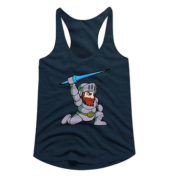 Ghostn Goblins-Arthur-Midnight Navy Ladies Racerback-S - Midnight Navy