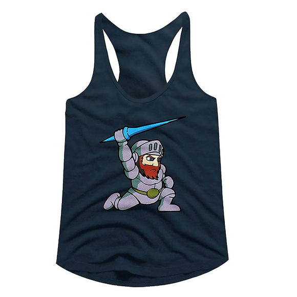 Ghostn Goblins-Arthur-Midnight Navy Ladies Racerback-S - Midnight Navy