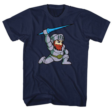 Ghostn Goblins-Arthur-Navy Adult S/S T-Shirt - Navy