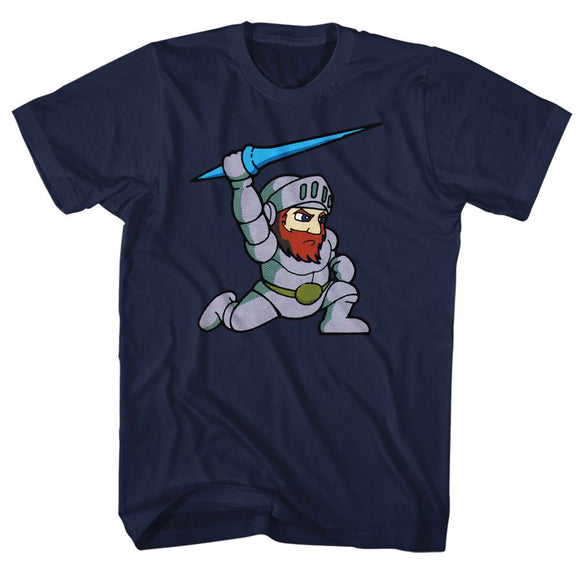 Ghostn Goblins-Arthur-Navy Adult S/S T-Shirt - Navy