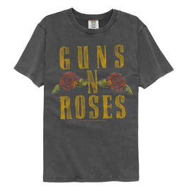 Guns N Roses-Gnr Logo And Roses-Pepper Comfort Color Adult S/S T-Shirt - Pepper