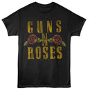 Guns N Roses-Gnr Logo And Roses-Black Adult S/S T-Shirt - Black