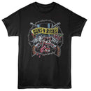 Guns N Roses-Gnr Clown Skull And Pistols-Black Adult S/S T-Shirt - Black
