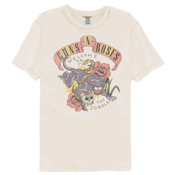 Guns N Roses-Gnr Tattoo Style Jungle-Ivory Adult S/S Comfort Color T-Shirt - Ivory
