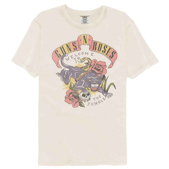 Guns N Roses-Gnr Tattoo Style Jungle-Ivory Adult S/S Comfort Color T-Shirt - Ivory