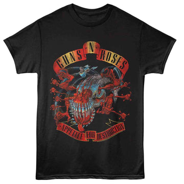 Guns N Roses-Gnr Monster Appetite-Black Adult S/S T-Shirt - Black