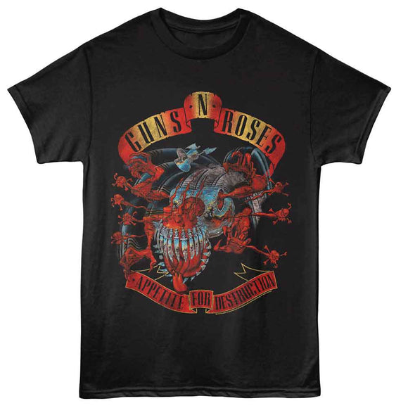 Guns N Roses-Gnr Monster Appetite-Black Adult S/S T-Shirt - Black