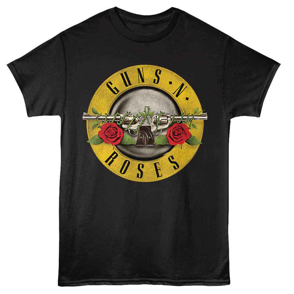 Guns N Roses-Gnr Bullet-Black Adult S/S T-Shirt - Black