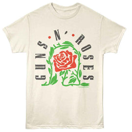 Guns And Roses-Gnr Thorned Rose-Natural Adult S/S T-Shirt - Natural