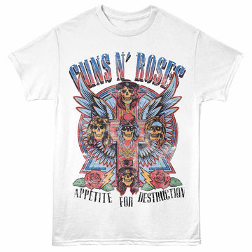 Guns N Roses Appetite White Adult T-Shirt