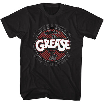 Grease-Grease Cruisin-Black Adult S/S T-Shirt - Black