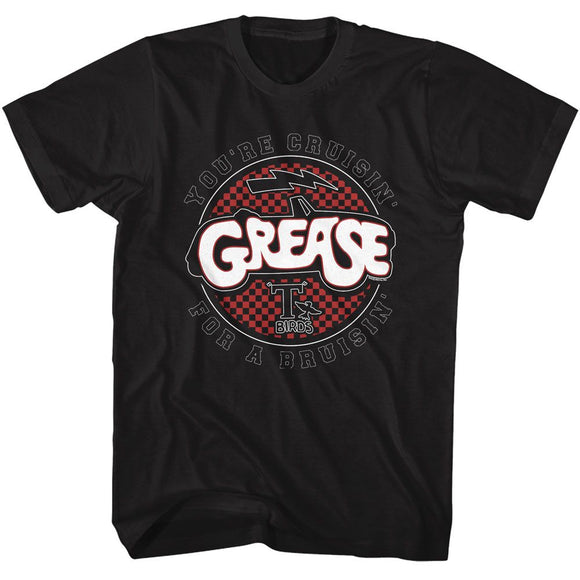 Grease-Grease Cruisin-Black Adult S/S T-Shirt - Black