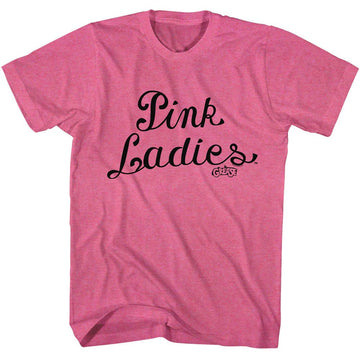Grease-Grease P Ladies-Retro Pink Heather Adult S/S T-Shirt - Retro Pink Heather